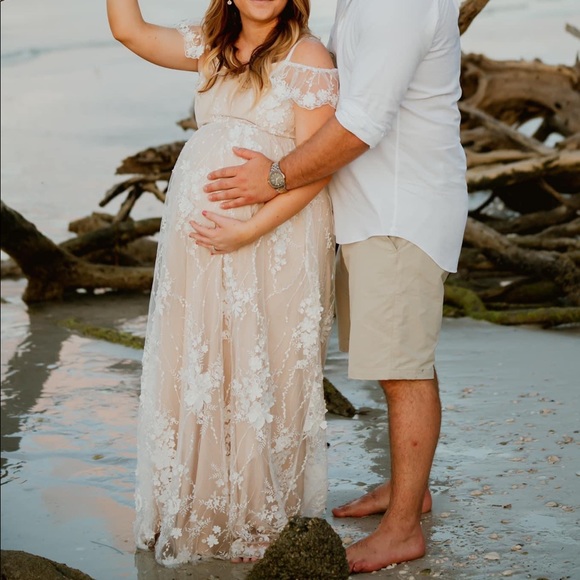 Pink Blush Maternity Dress - Medium - Picture 2 of 3